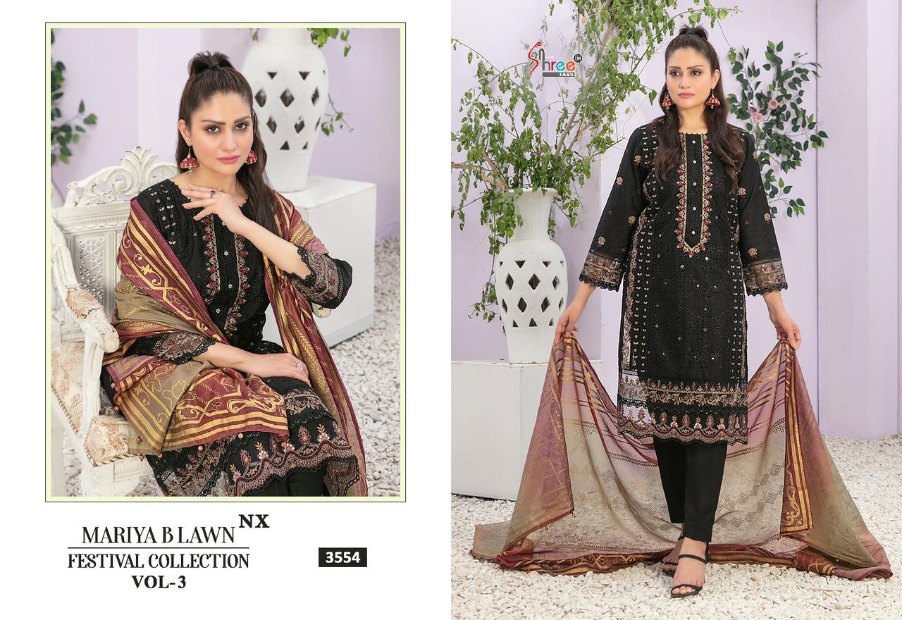 Shree Maria b lawn collection 3 nx