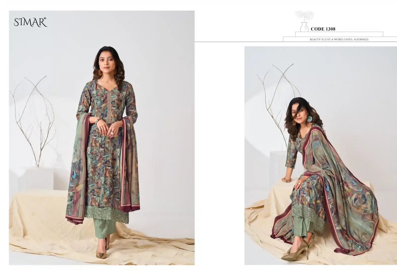 Simar harmone printed suit