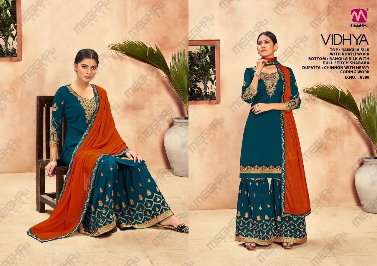 Vidhya Meghali suits silk suits