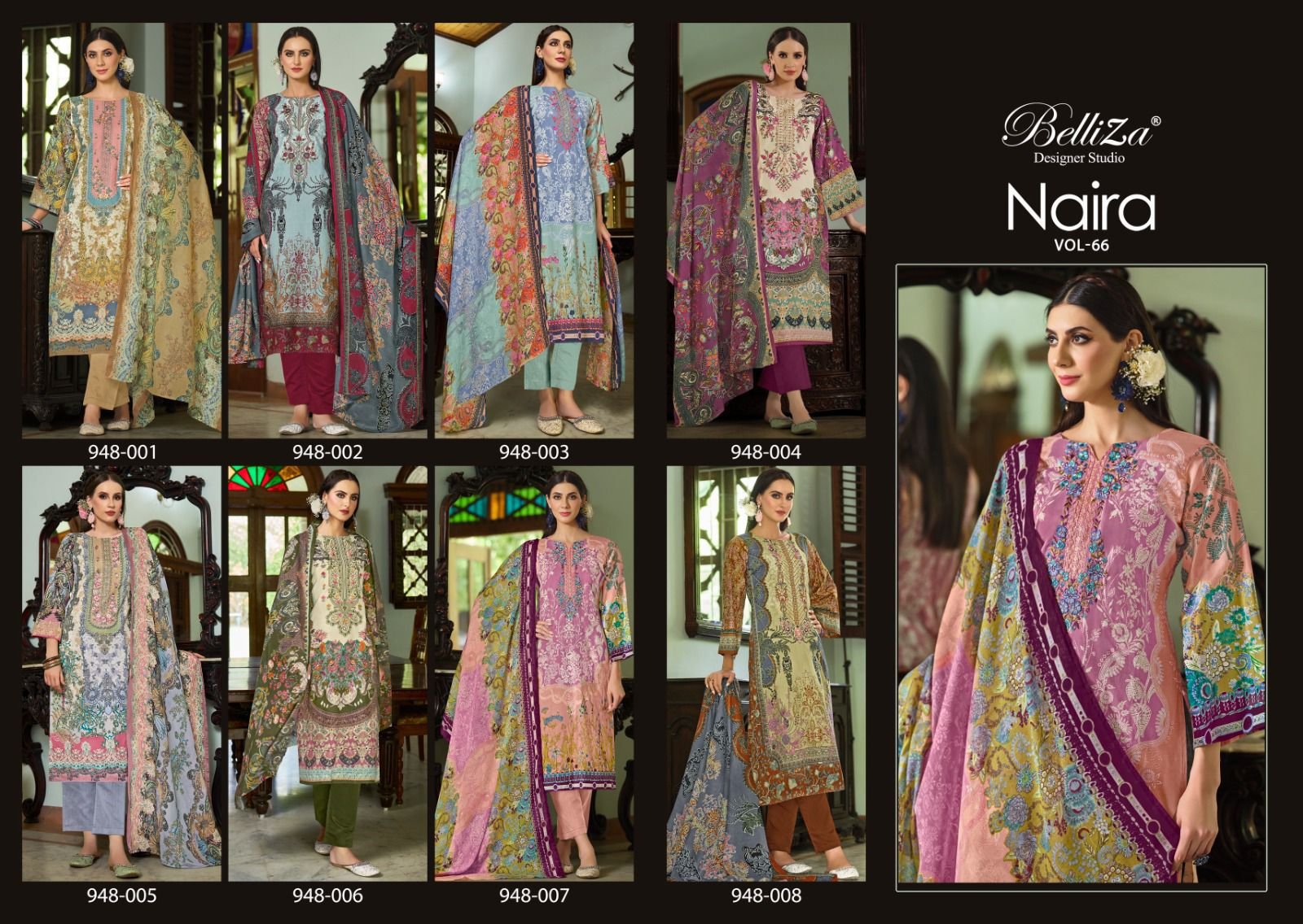 Belliza Naira vol 66 Pure cotton suits