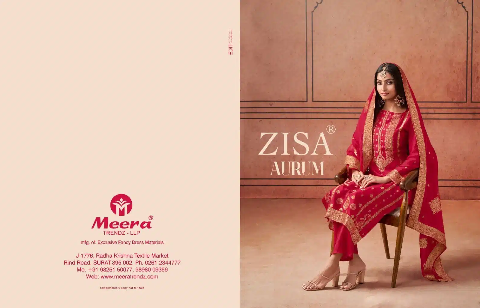 Zisa aurum ladies designer suit