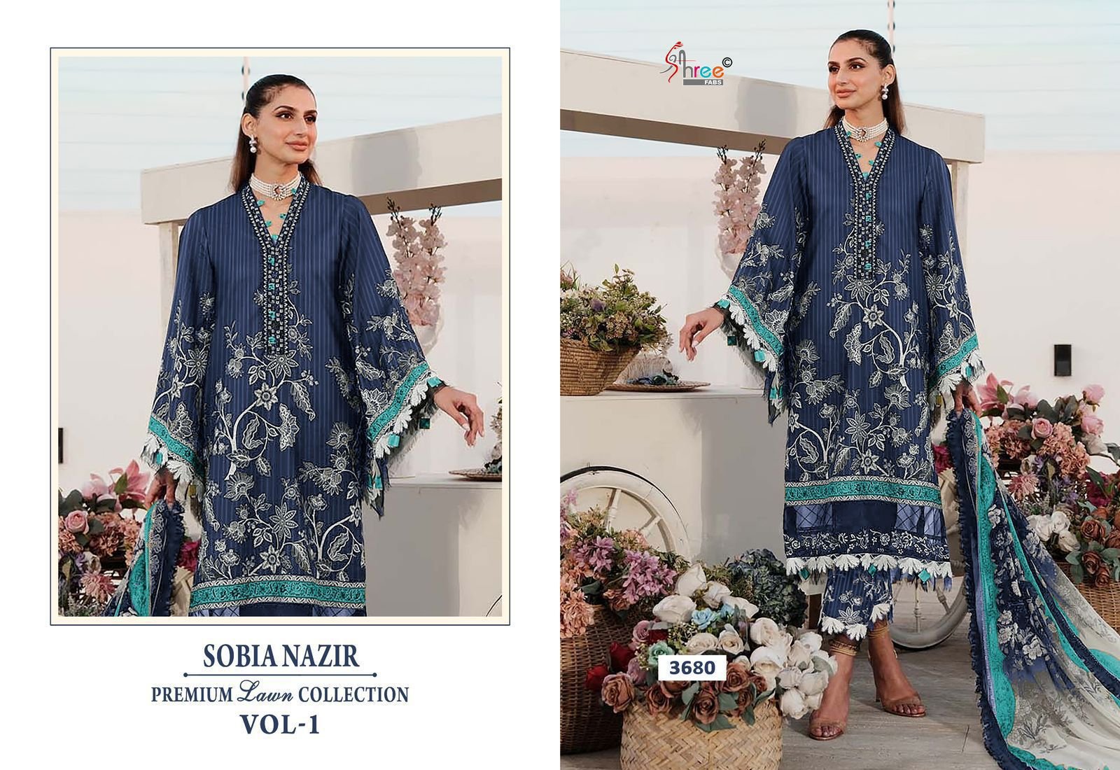 Sobia Nazir premium lawn collection 1 ladies Pakistani suits