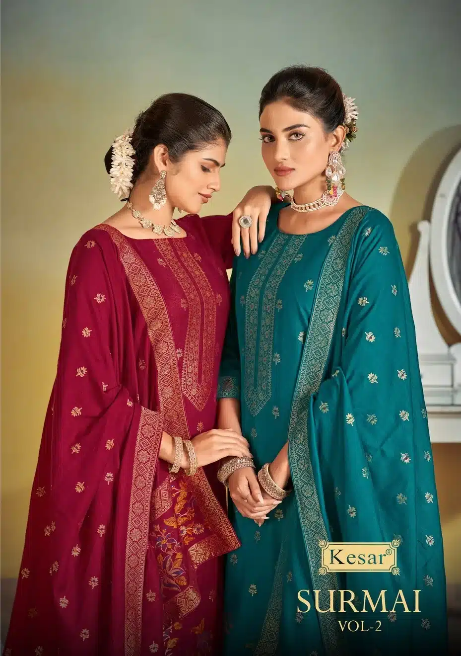 Kesar Karachi surmai 2 ladies suits