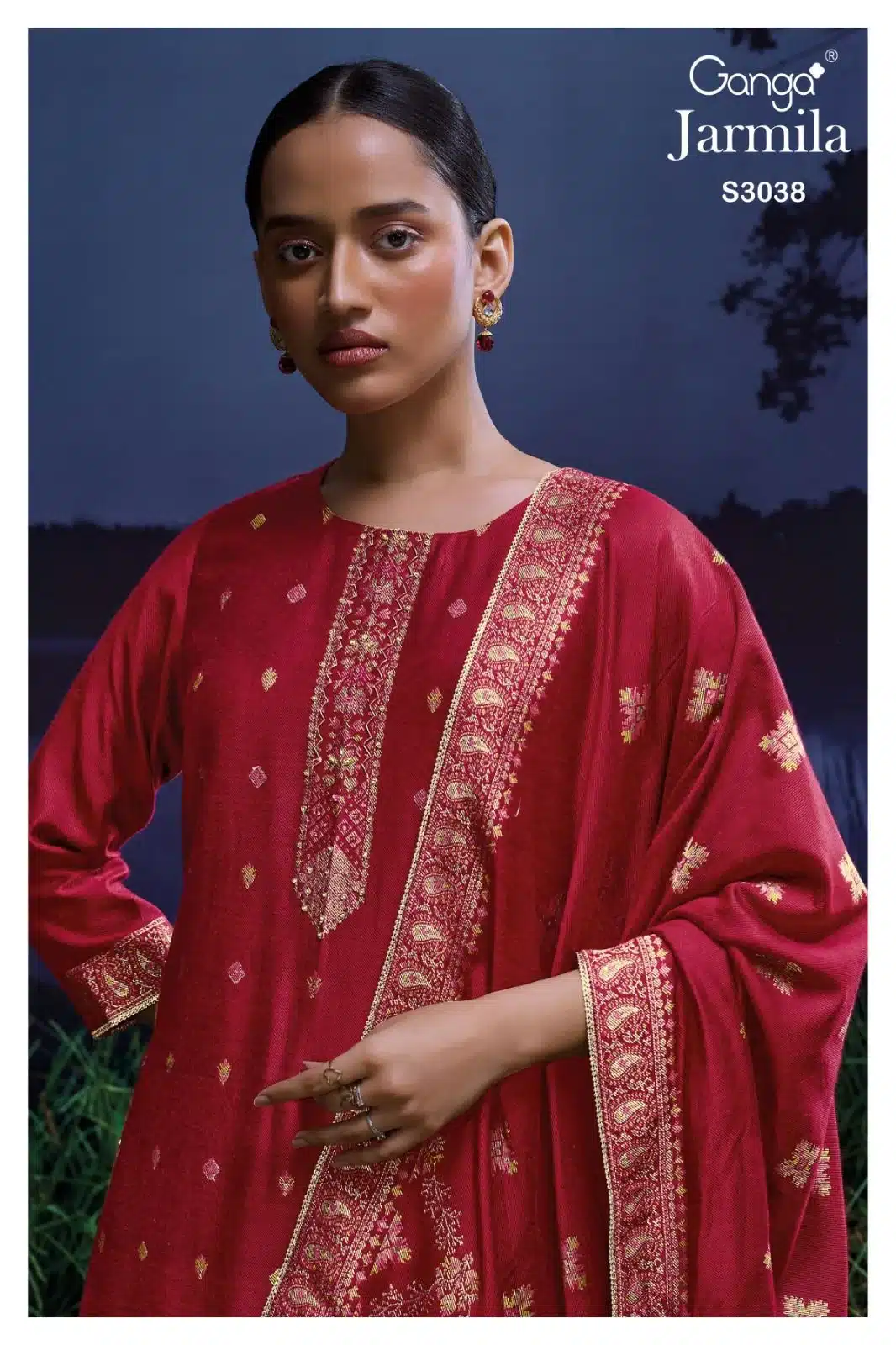 Ganga jarmila 3038 ladies designer suit