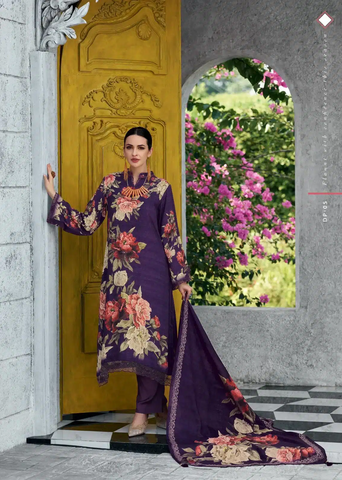 Varsha dark petals ladies suits