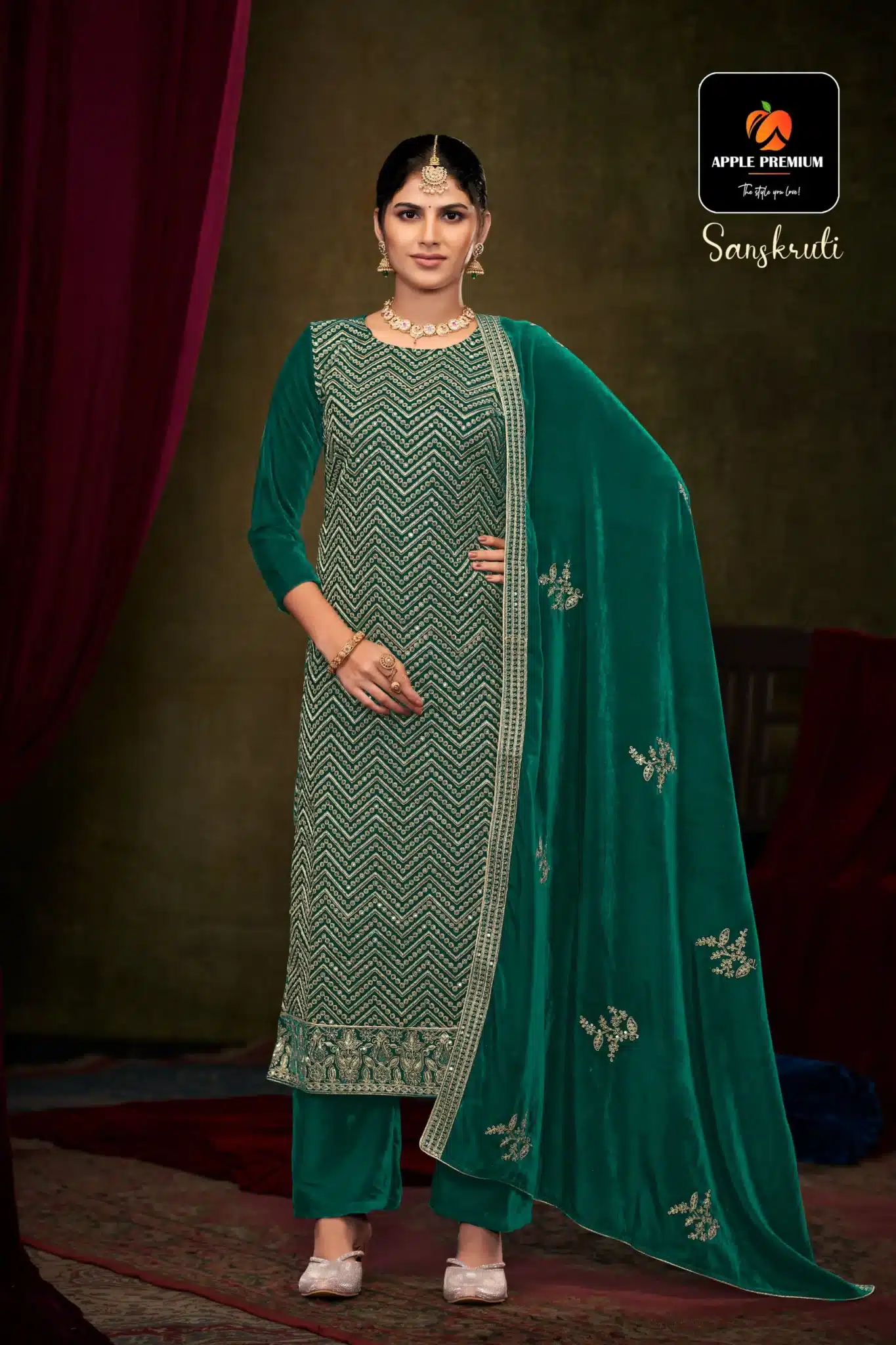 Apple sanskruti ladies designer suit