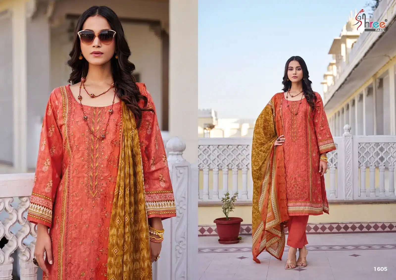 Shree bin saeed lawn collection 16 ladies suits