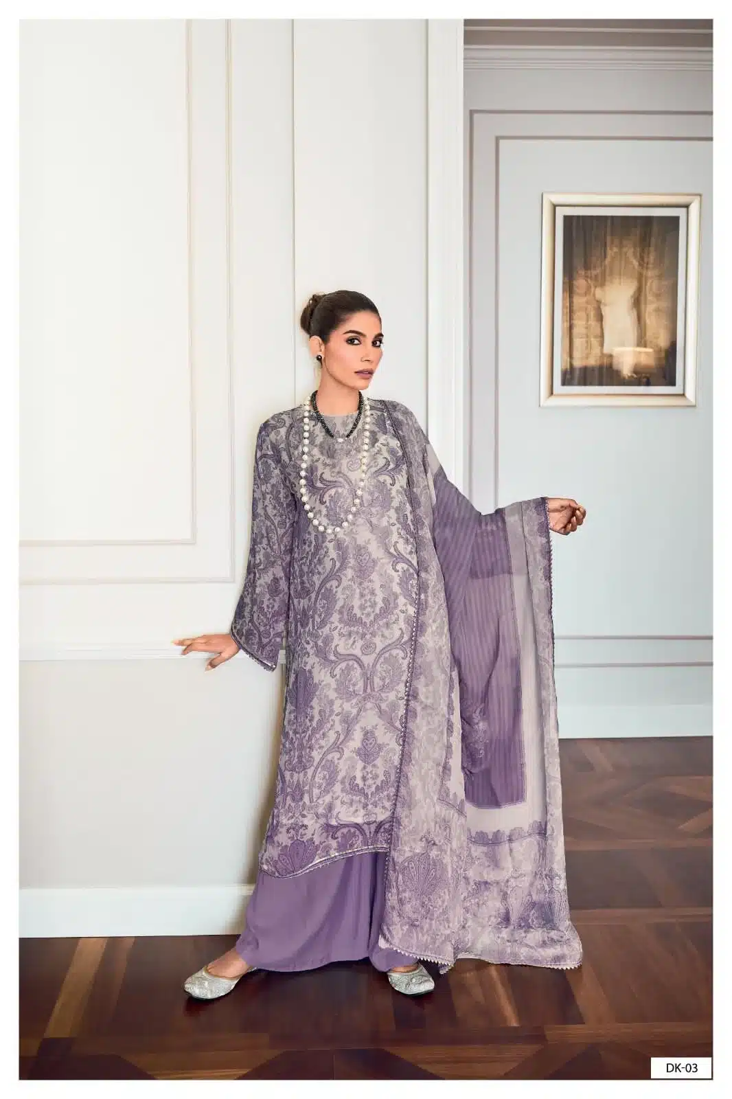 Varsha damask ladies designer suit