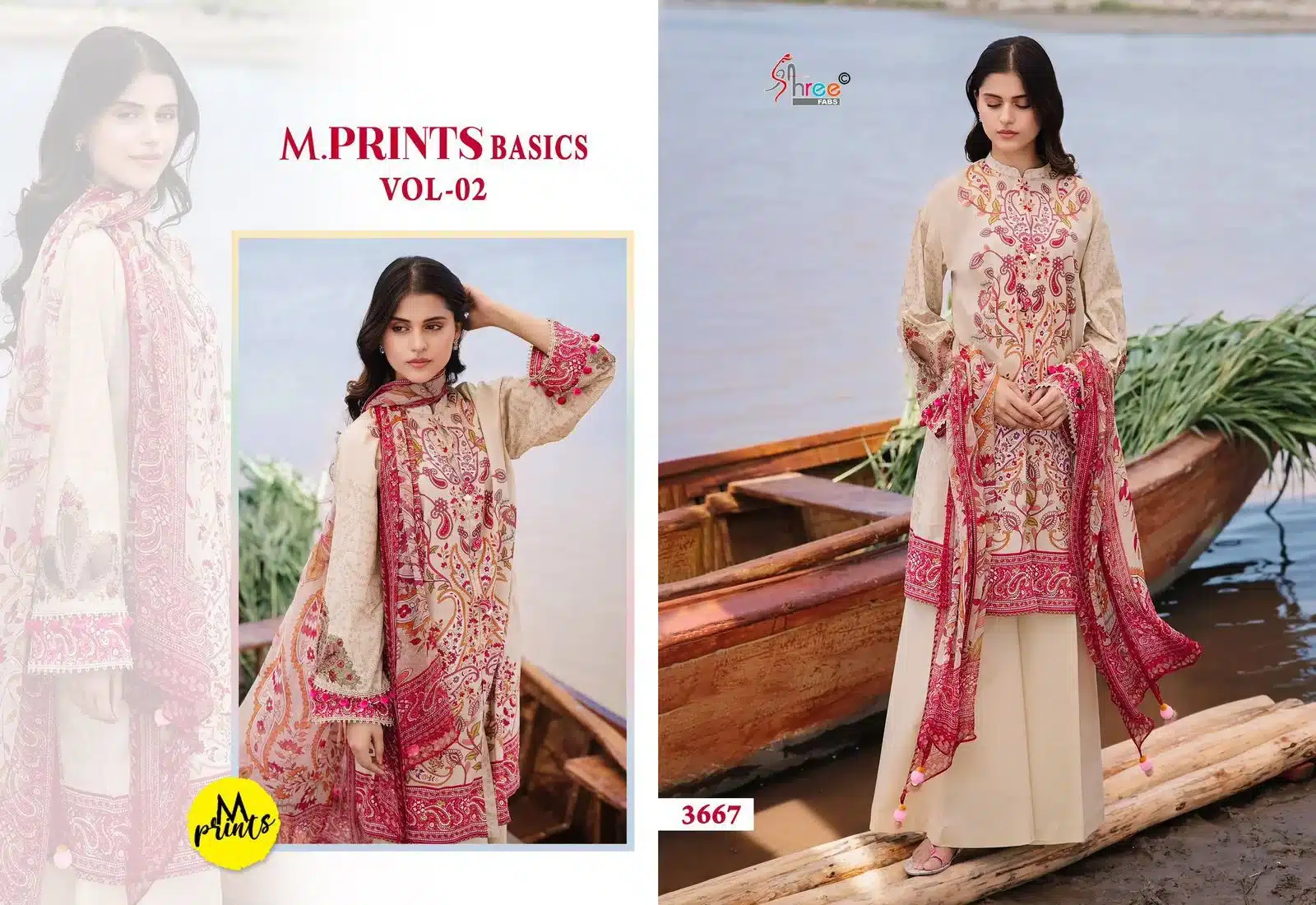 Shree m print basics 2 ladies suits