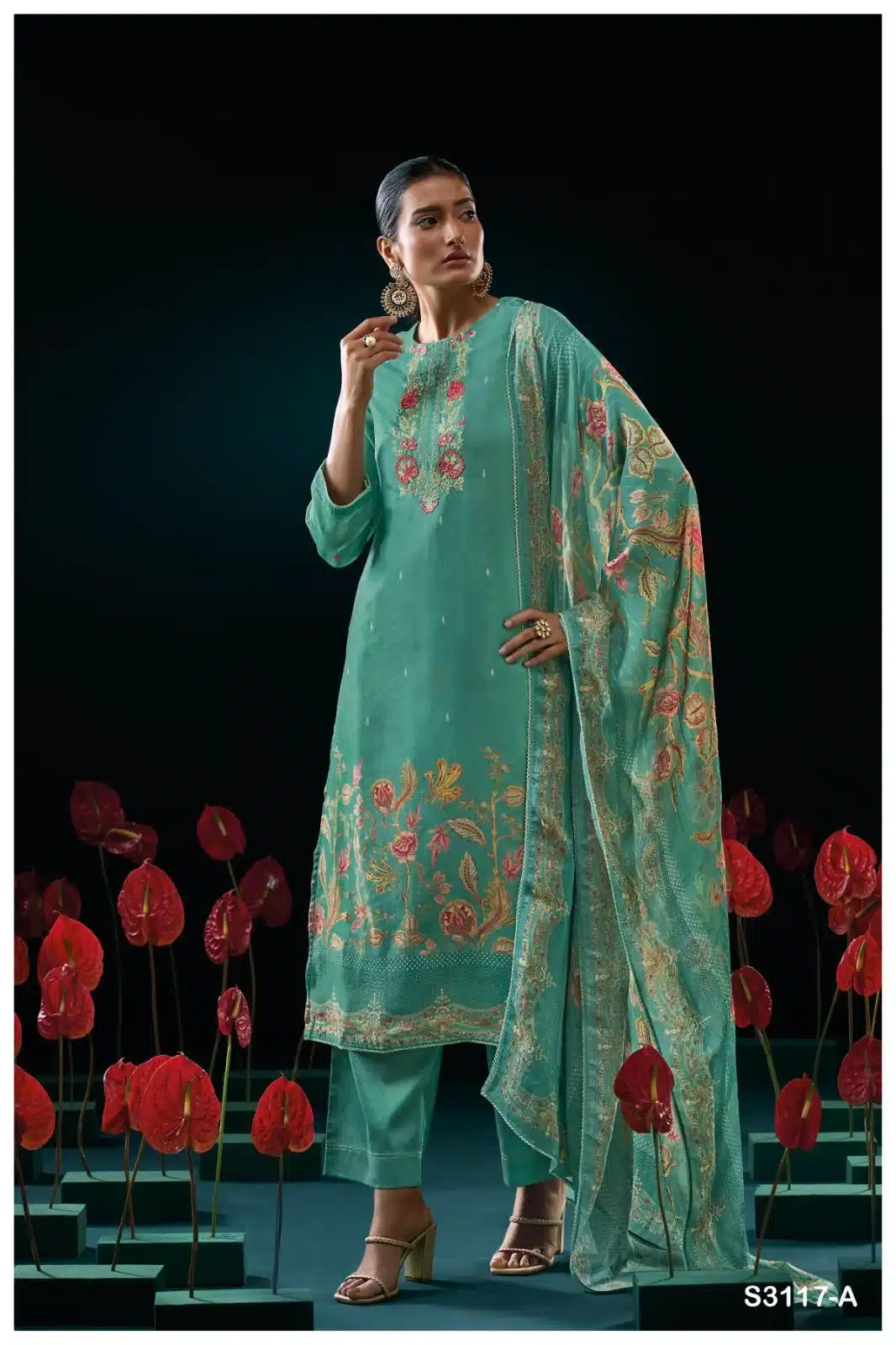 Ganga fraide 3117 ladies wholesaler suits