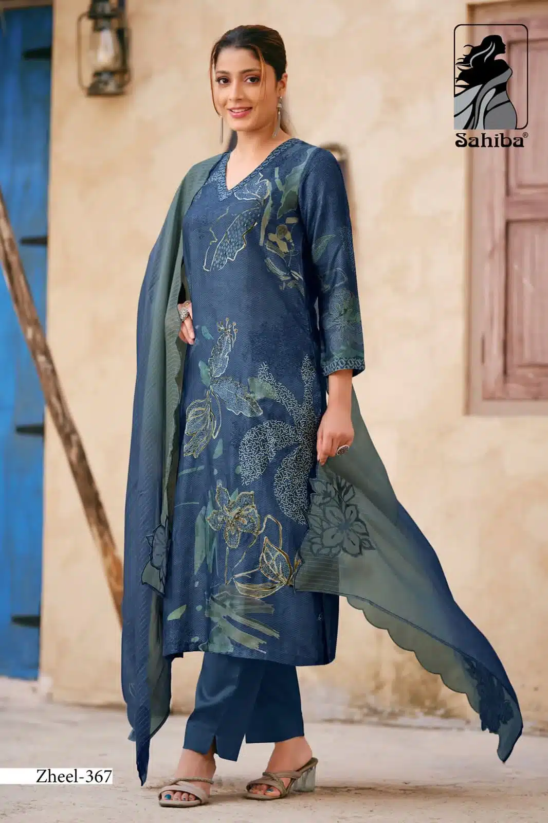 Sahiba zheel ladies silk suit