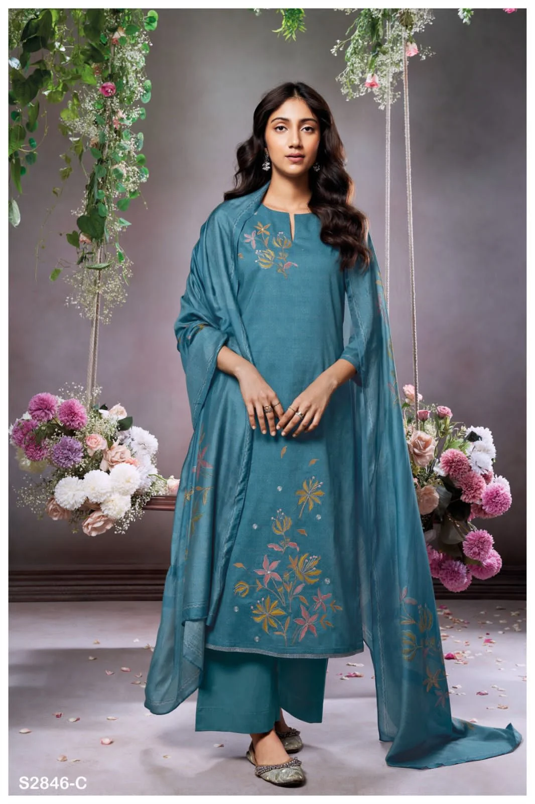 Ganga kalara 2846 ladies designer suit