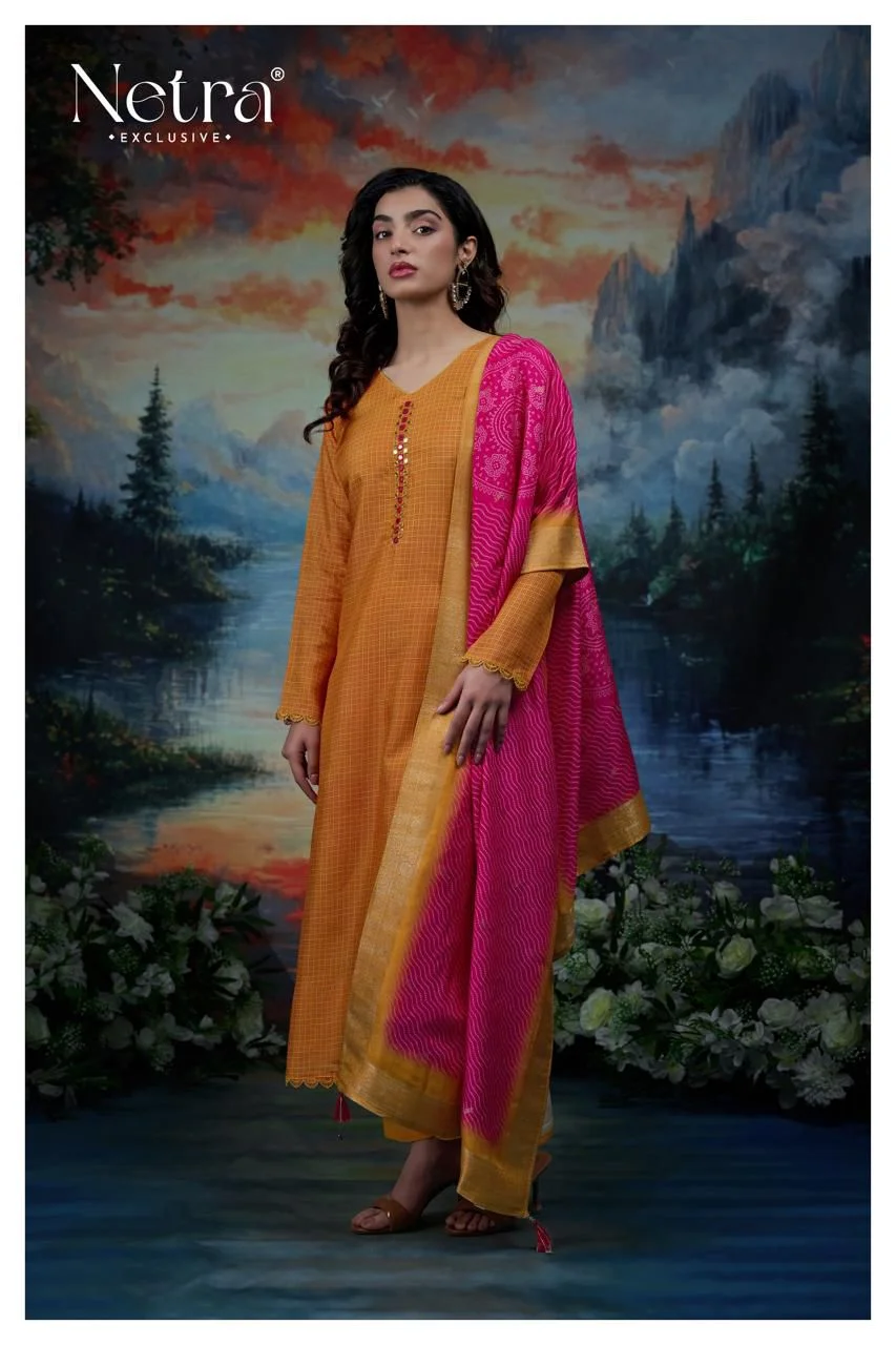 Netra sayuri silk suit