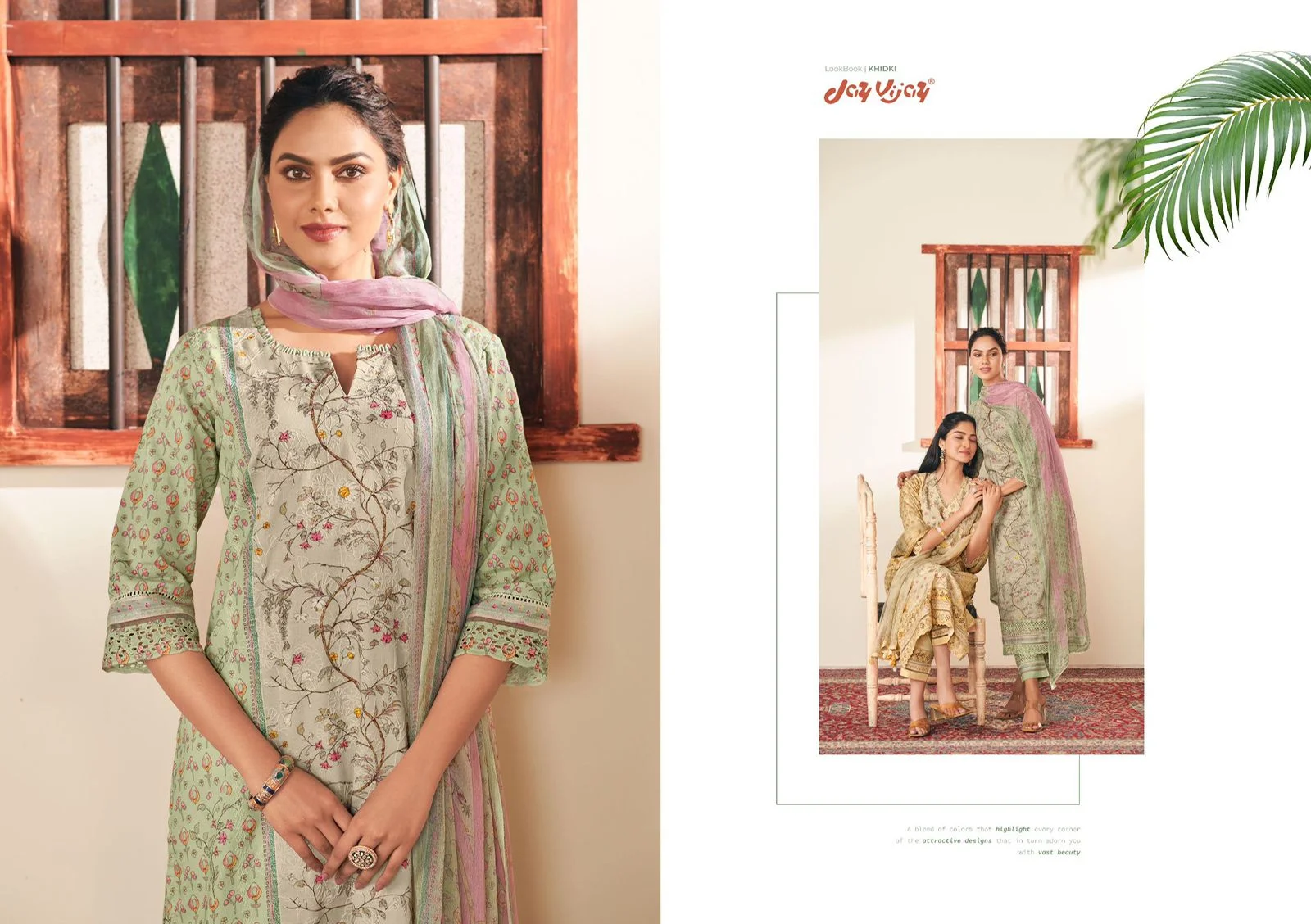 Jay Vijay khidki ladies embroidery suit