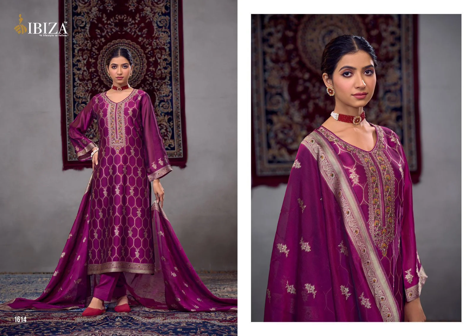 Ibiza takshi banglori silk suit