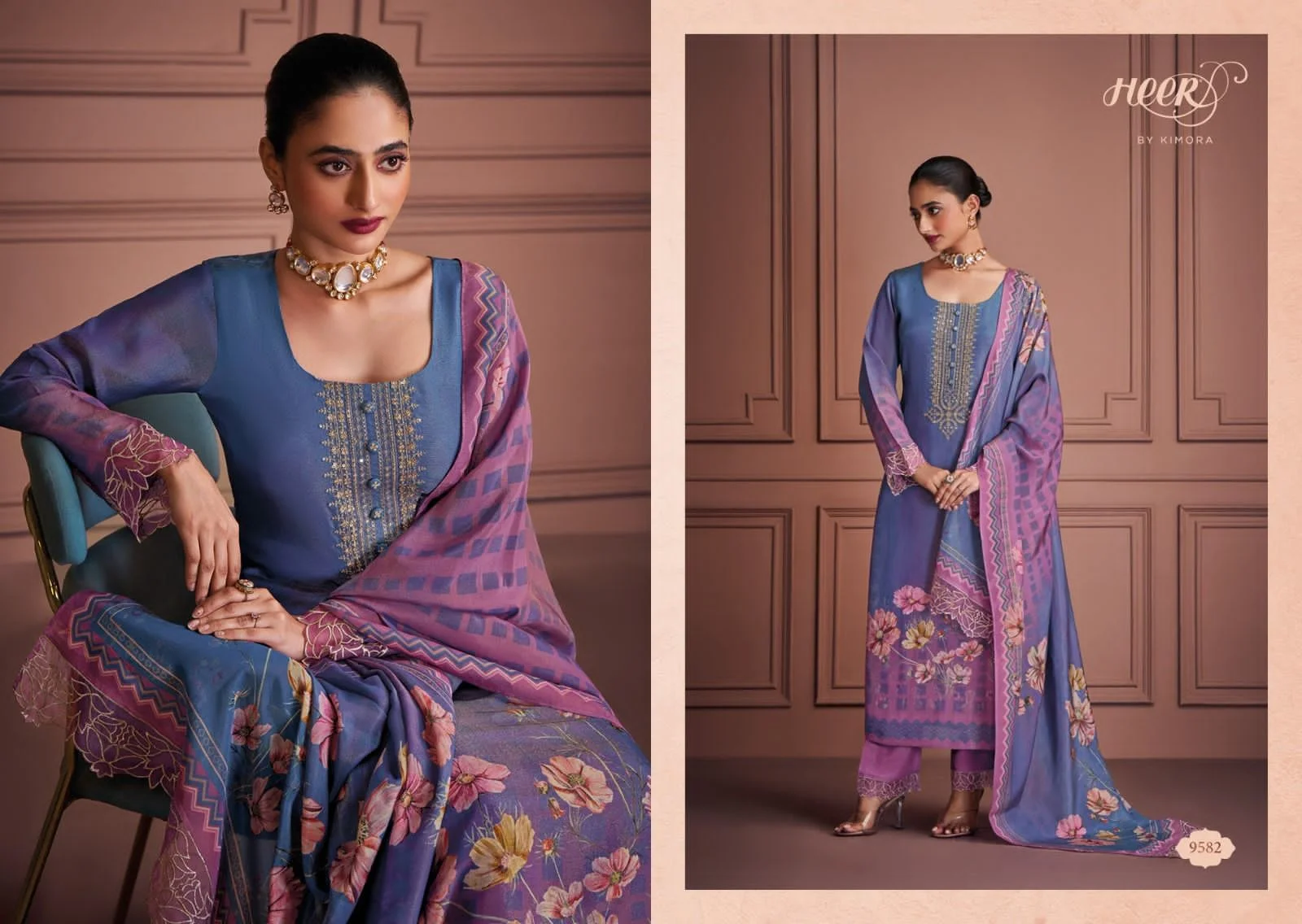 Kimora heer saaj ladies party wear suit