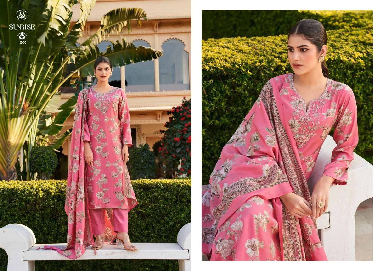 Sunrise sabayasilk 4 ladies wholesaler suits in shringar