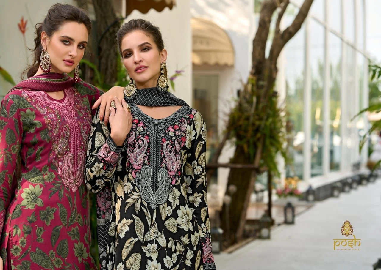 Posh guzarish fancy hand work ladies suits