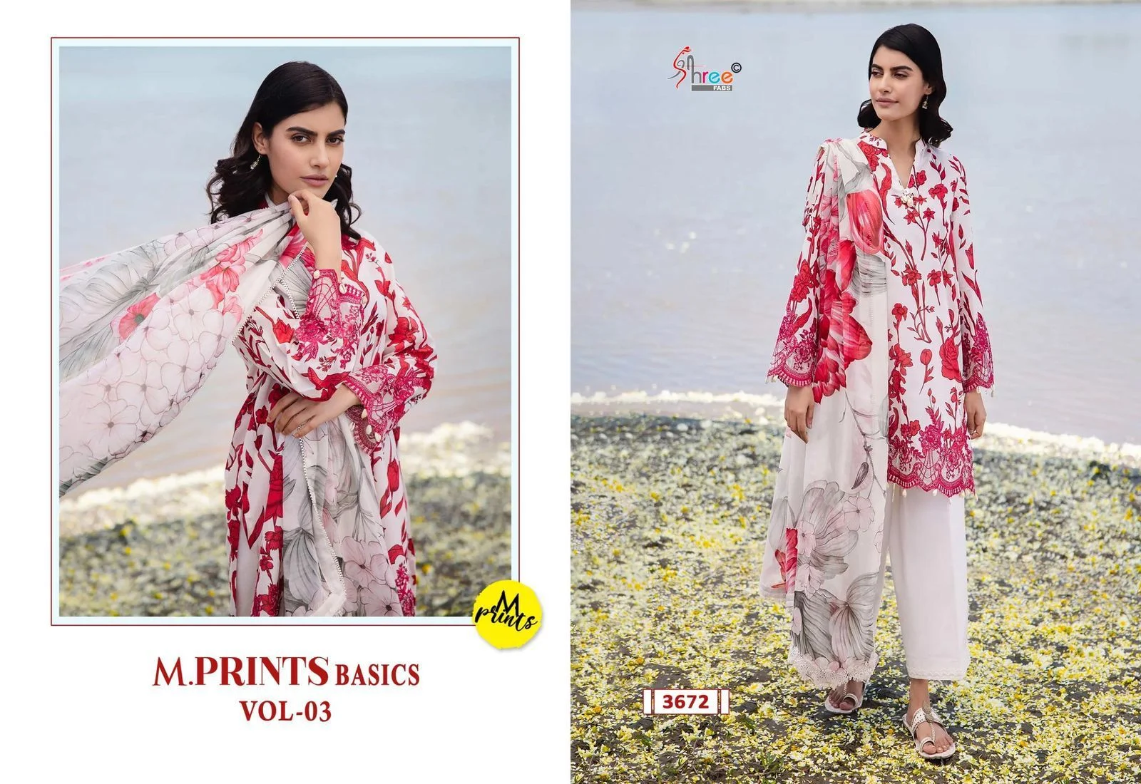 Shree M print basic 3 Pakistani style suit