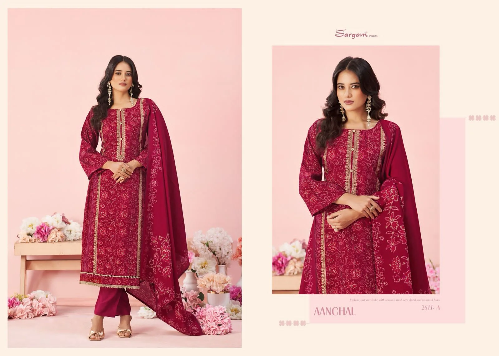 Sargam aanchal ladies muslin suit