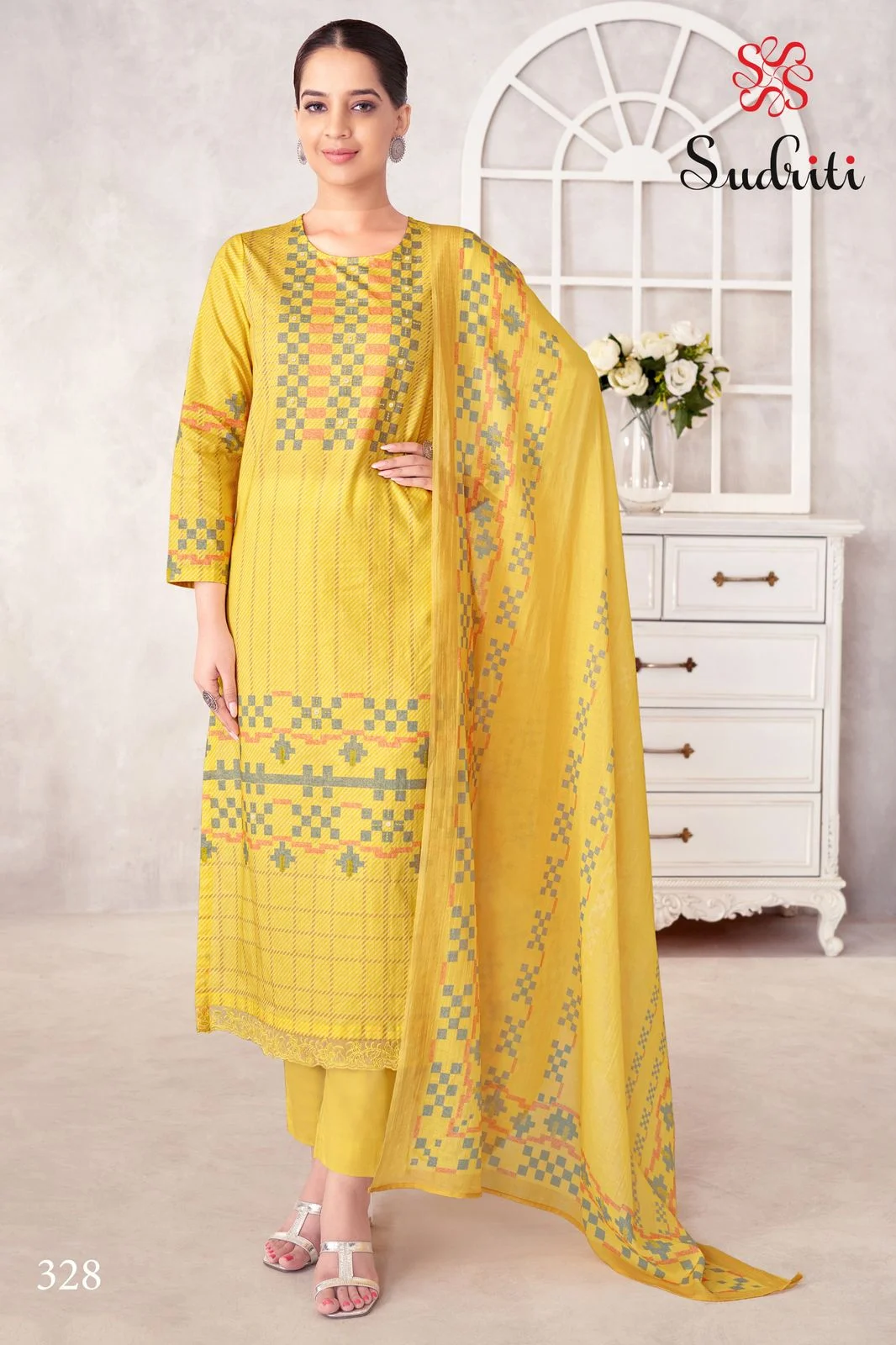 Sudhriti magic stripe ladies suits