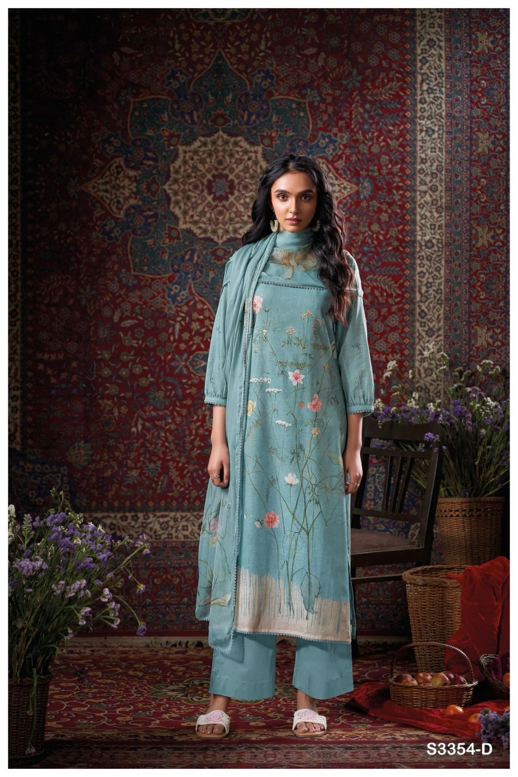 Ganga fathia 3354 ladies suits manufacturer