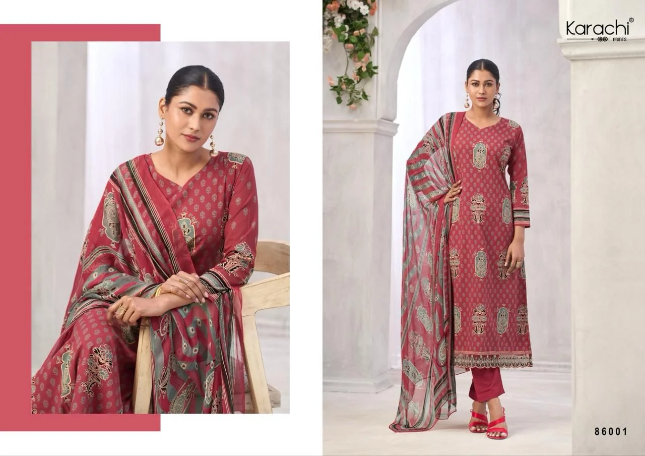 Kesar Karachi faiza ladies wholesaler suit in chandni chowk