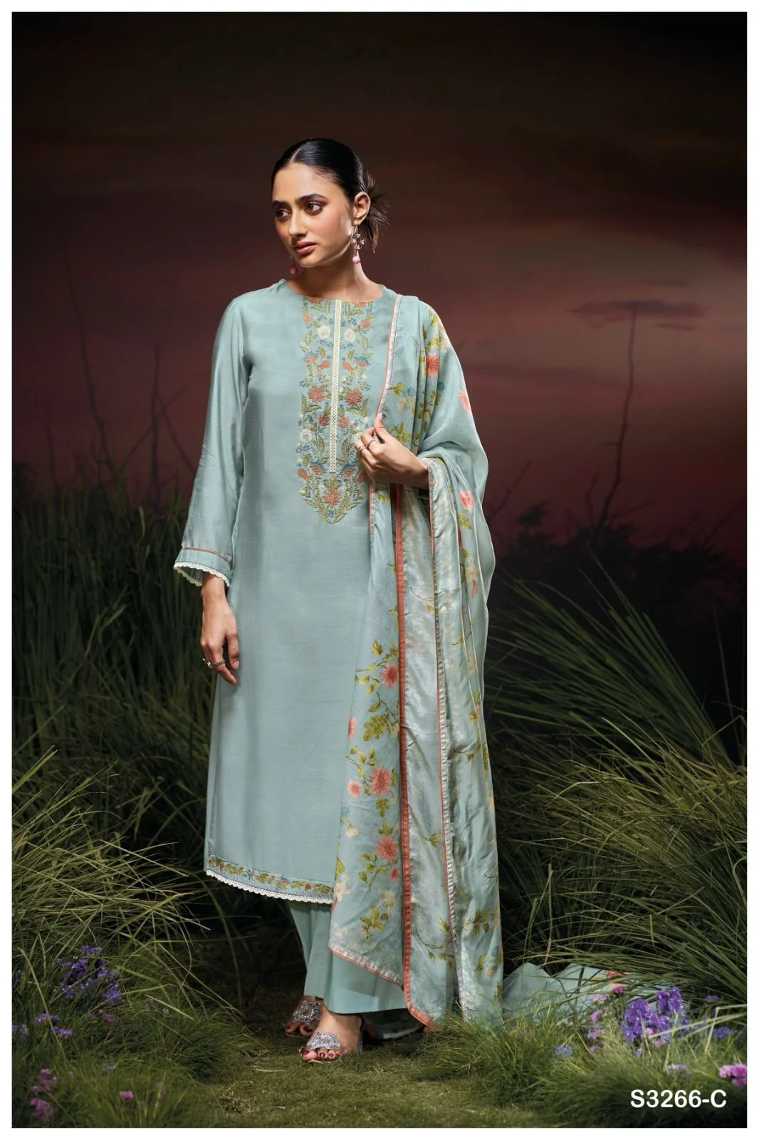 Ganga janita 3266 ladies wholesaler suit manufacturer