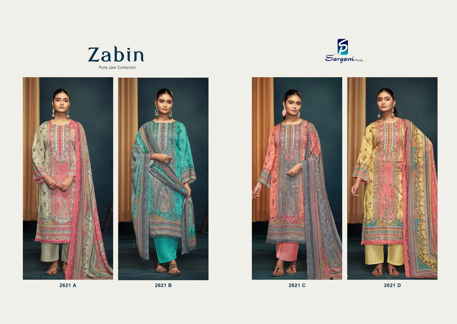 Sargam zabin digital print ladies suits