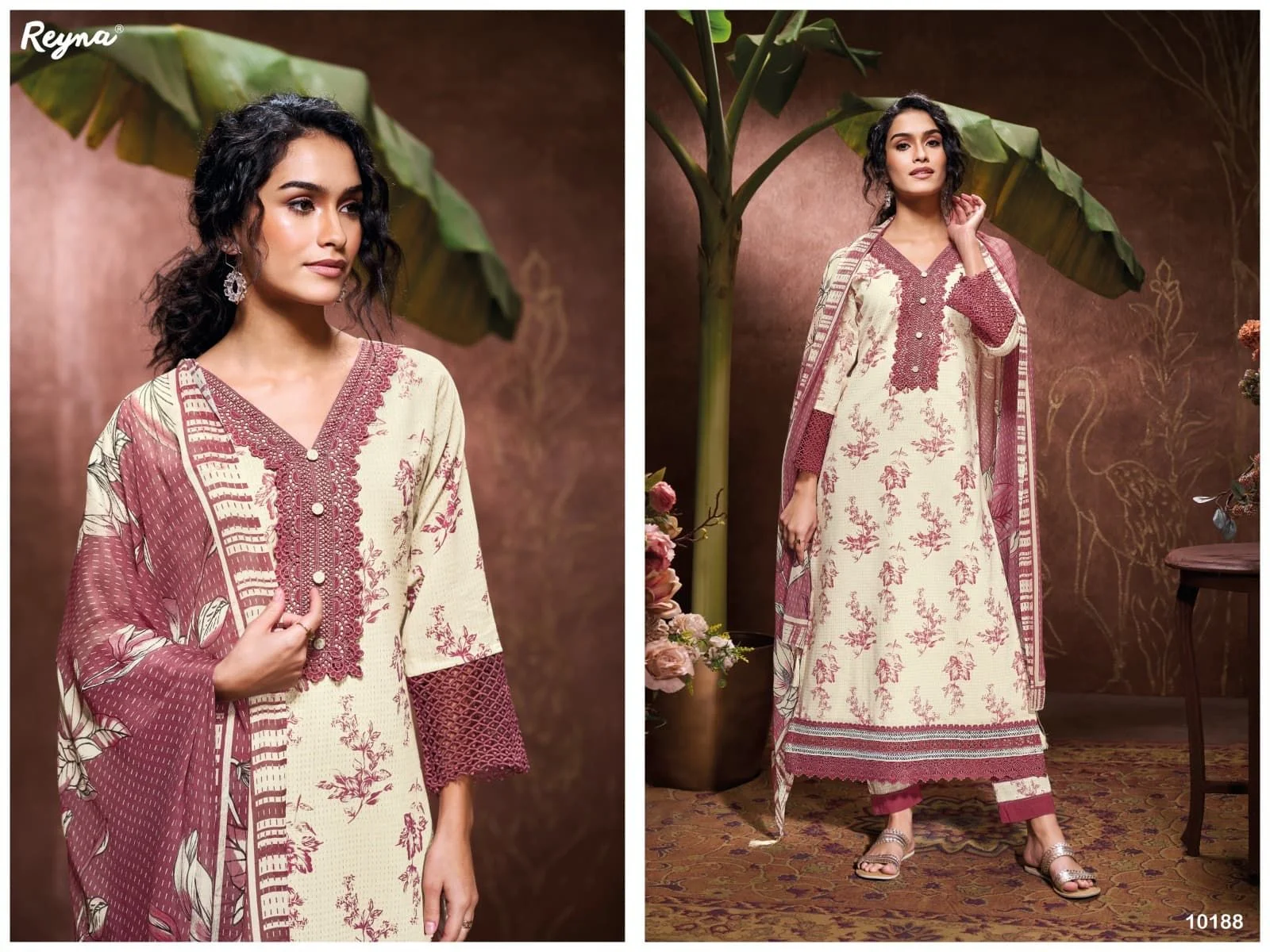 Reyna janhavi block printed ladies suits