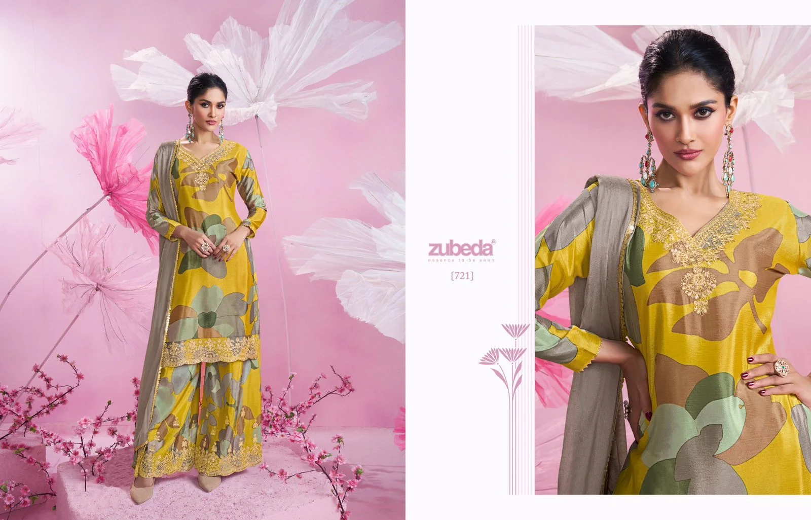 Zubeda gul bandh readymade plazoo suit