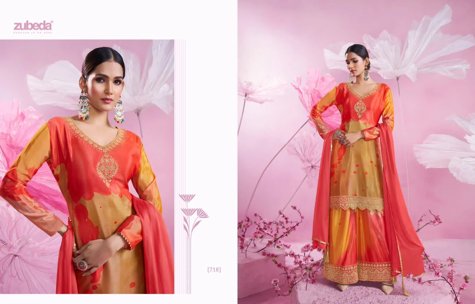 Zubeda gul bandh readymade plazoo suit