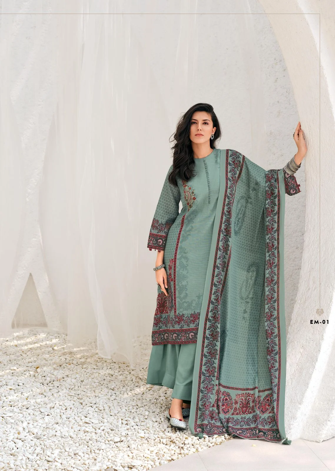 Varsha ember embroidery designer ladies suits