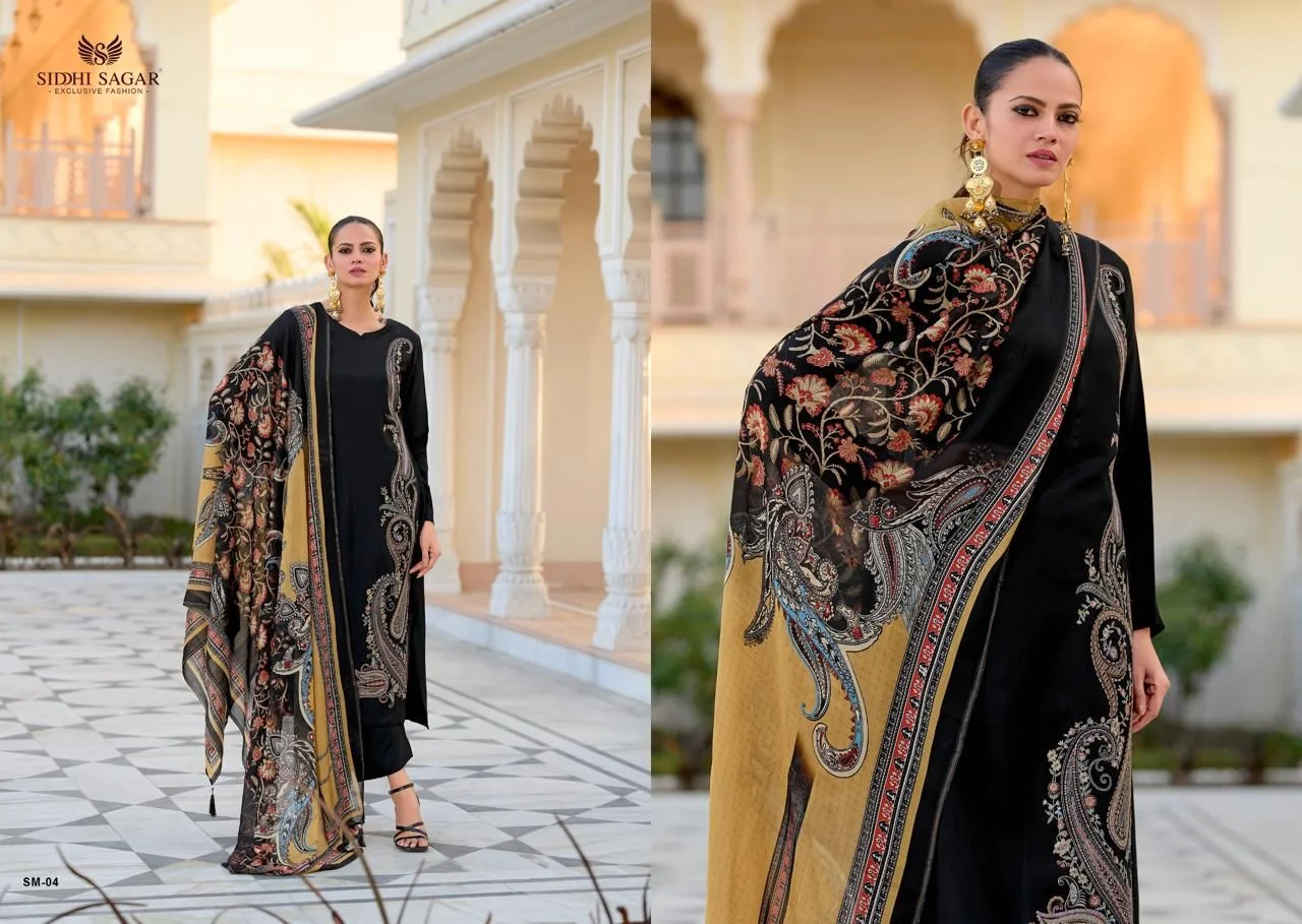 Siddhi sagar sanam muslin silk suit