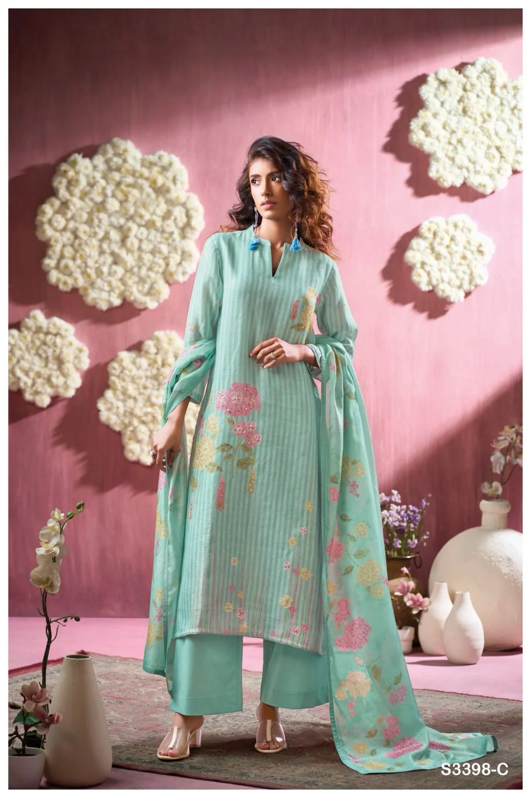 Ganga georgie 3398 ladies wholesaler suit in Delhi