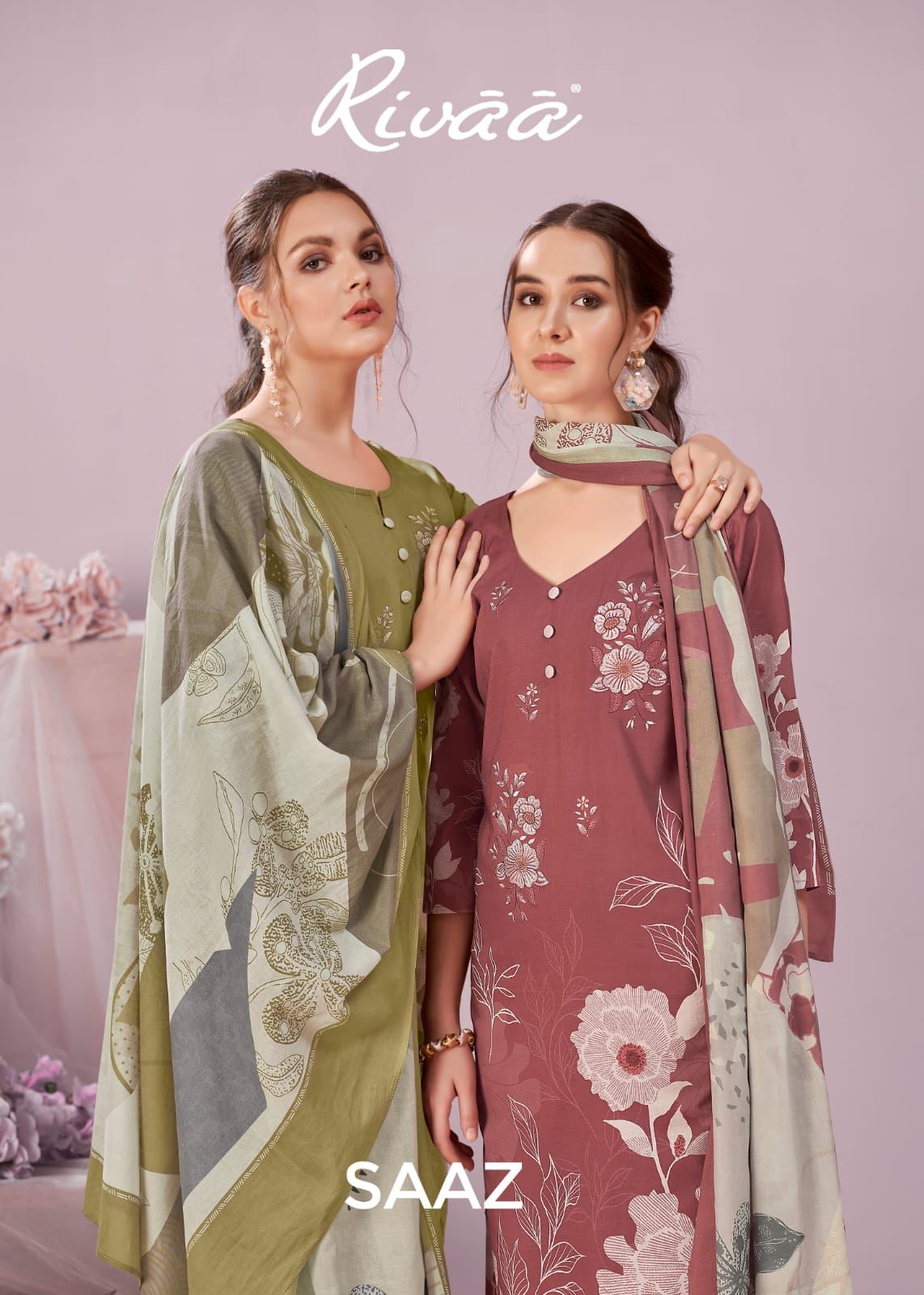 Rivaa saaz digital print suits