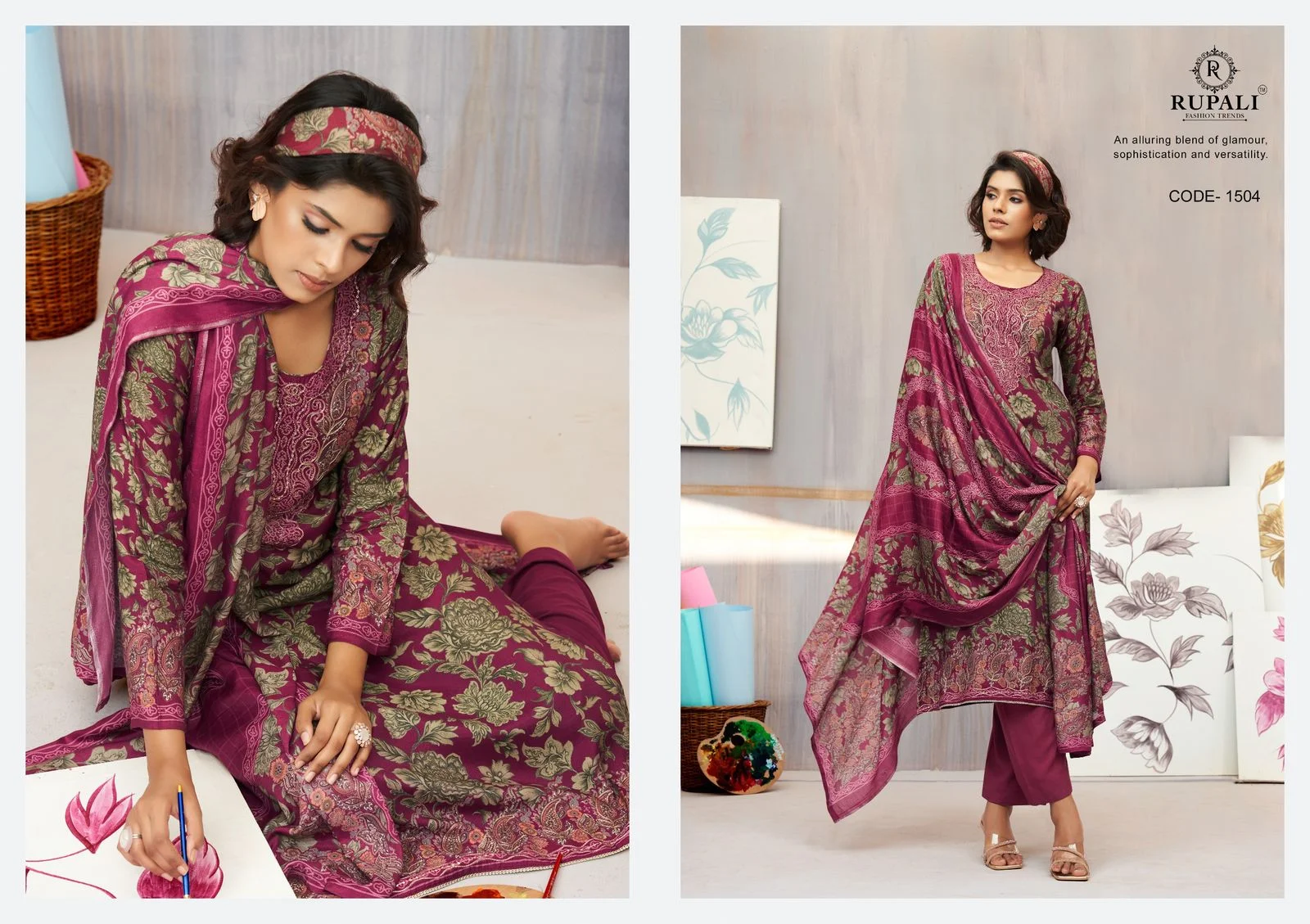 Rupali gulnaaz 3 ladies wholesaler suit in Delhi