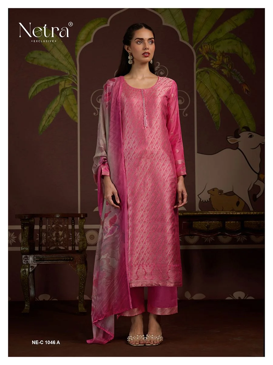 Netra divya 2 muslin jacquard suit
