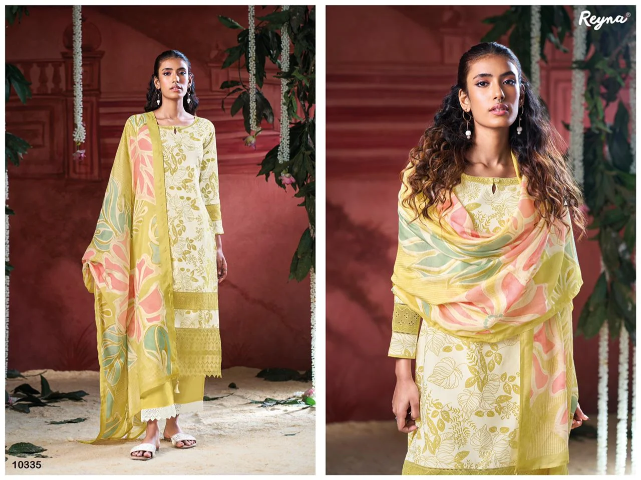 Reyna rohi cotton printed suit