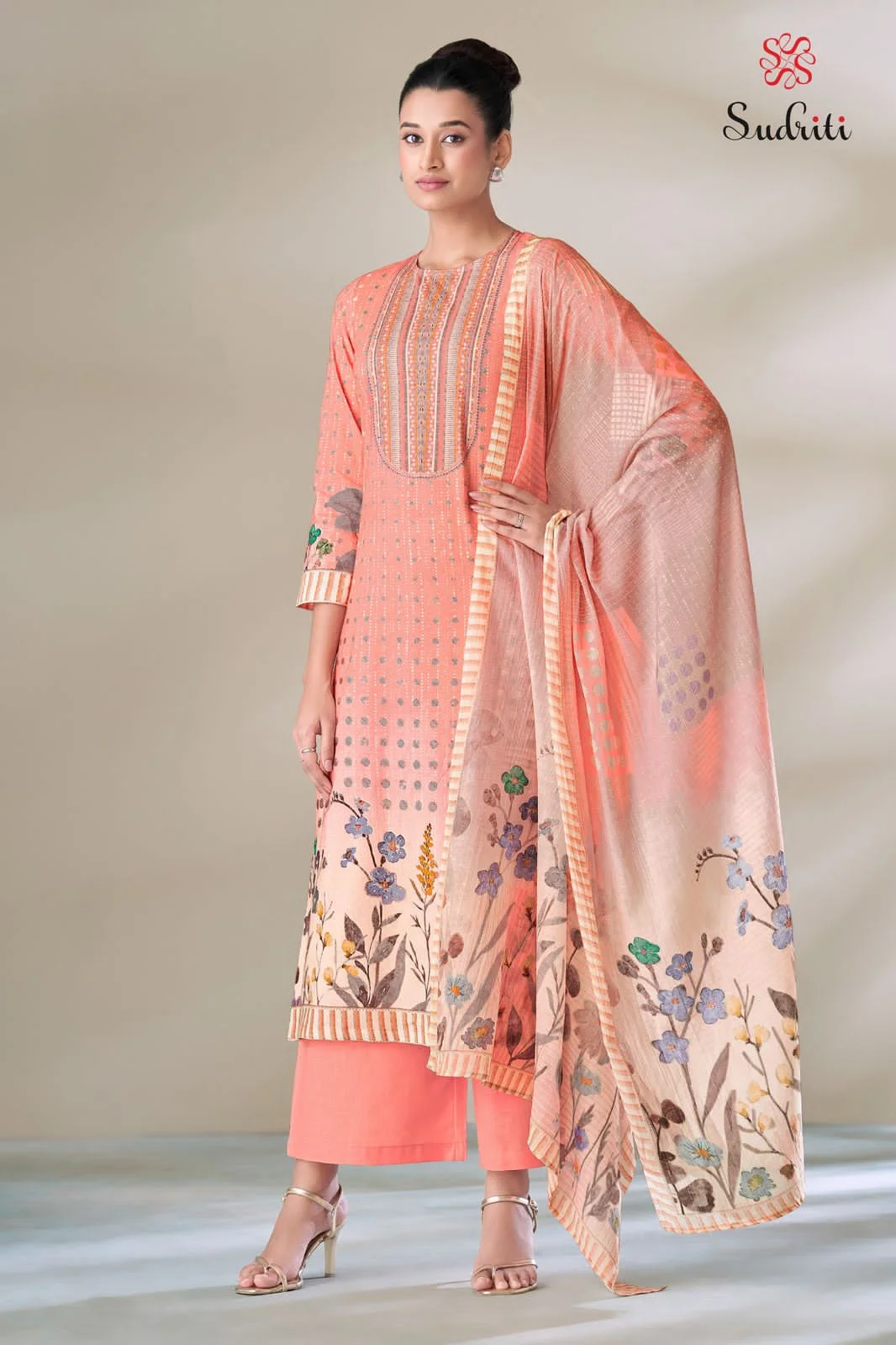 Sudhriti shwet cotton lawn suit