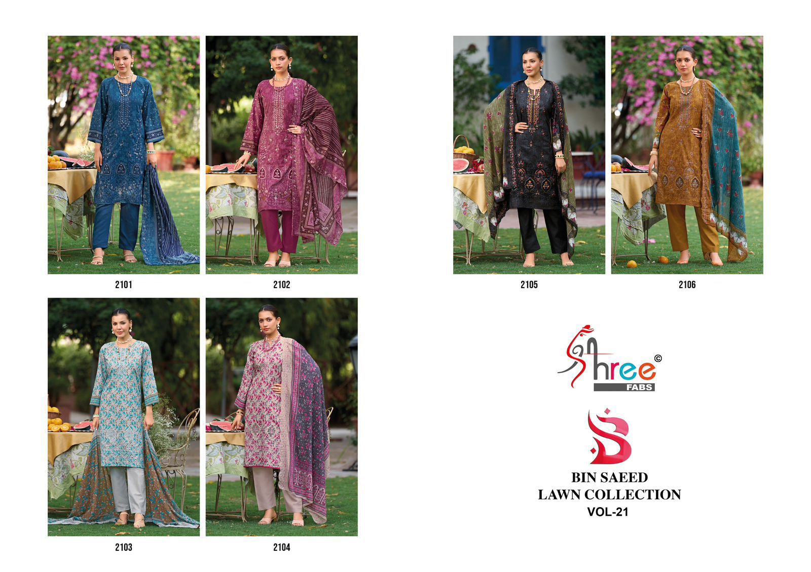 Shree Bin saeed lawn collection vol 21