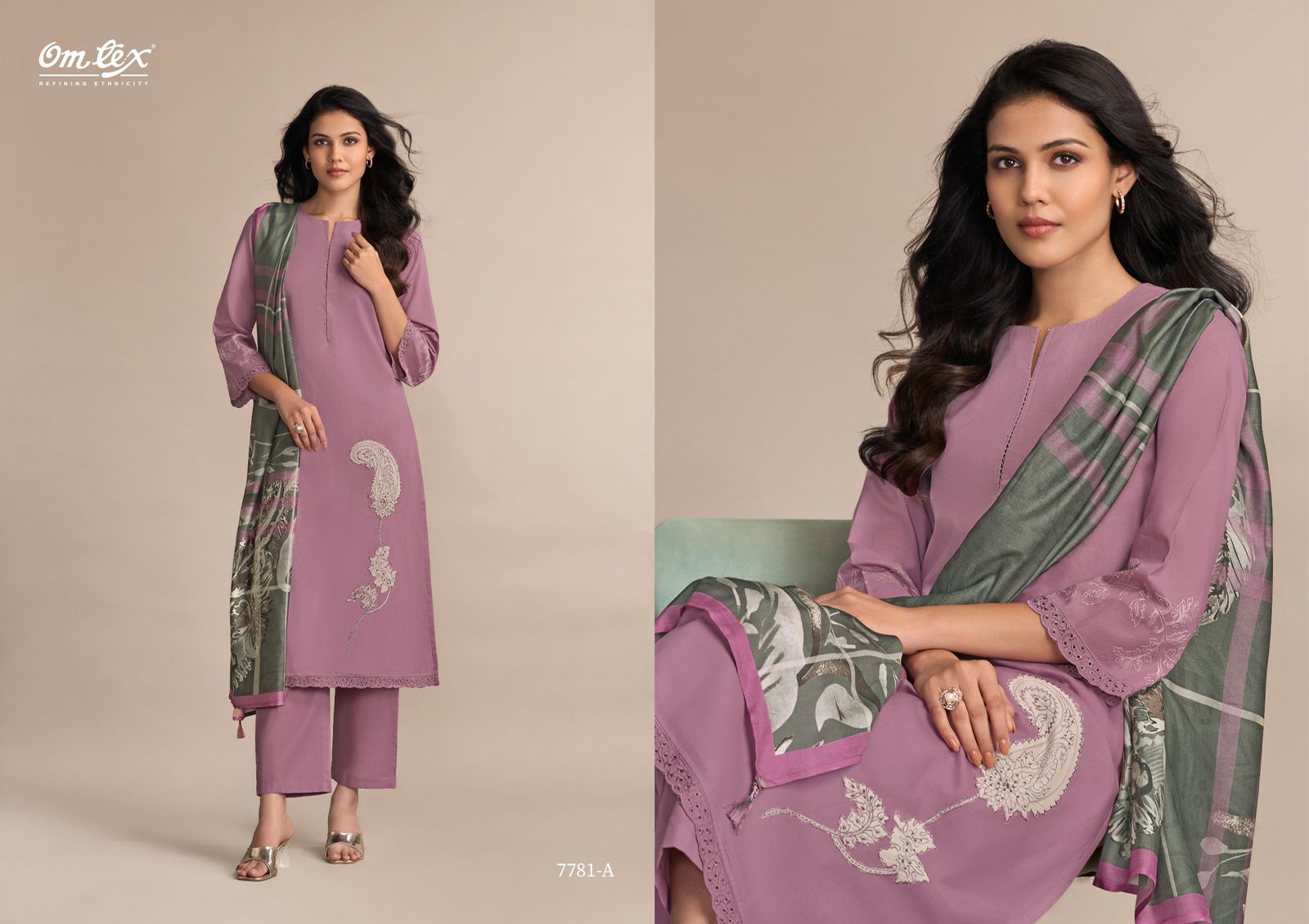 Omtex sanskrit style ladies wholesaler suit