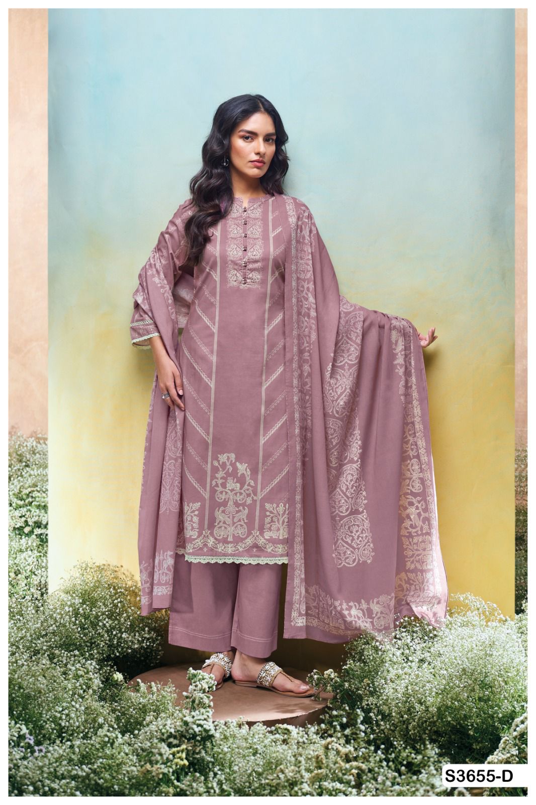 Ganga sanuli 3655 ladies suits exporter
