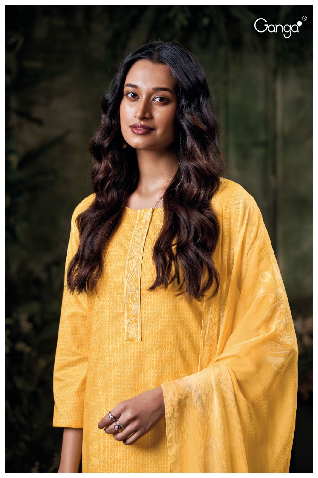 Ganga delia 3575 ladies wholesaler suit in embroidery suit