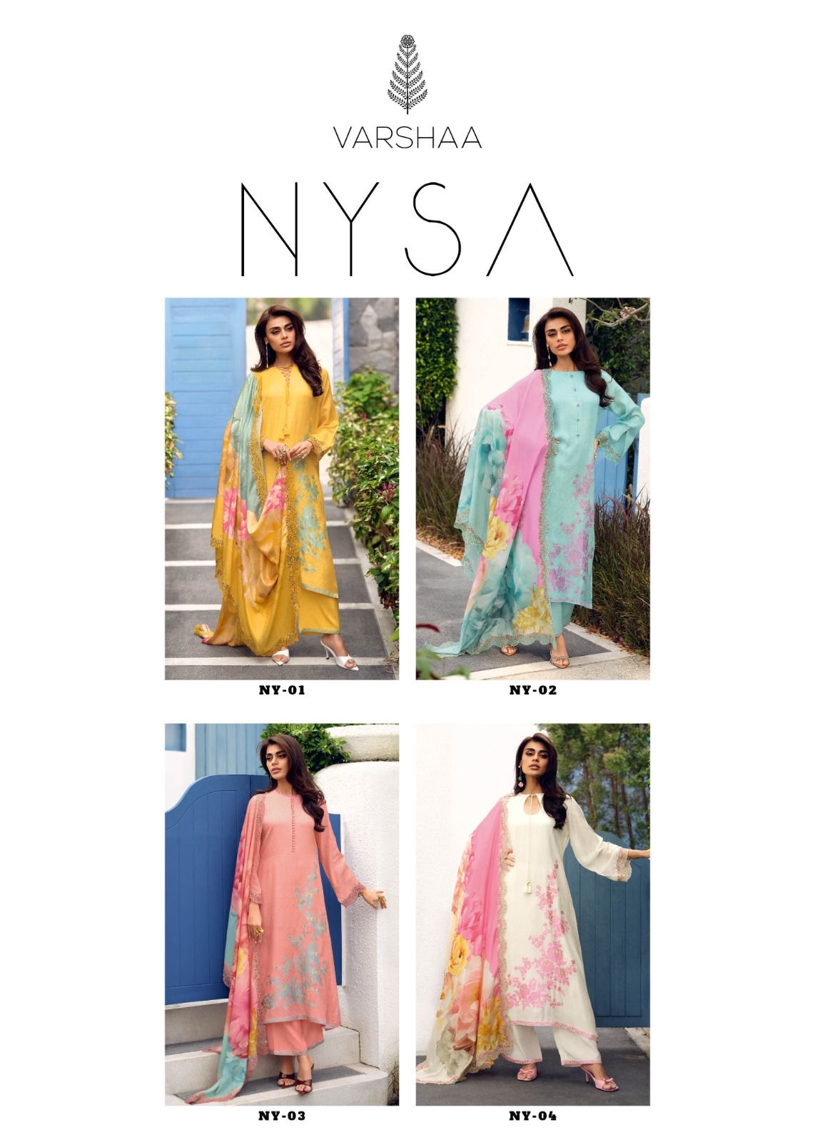 Viscose Silk Jacquard Suit - Varsha Nysa