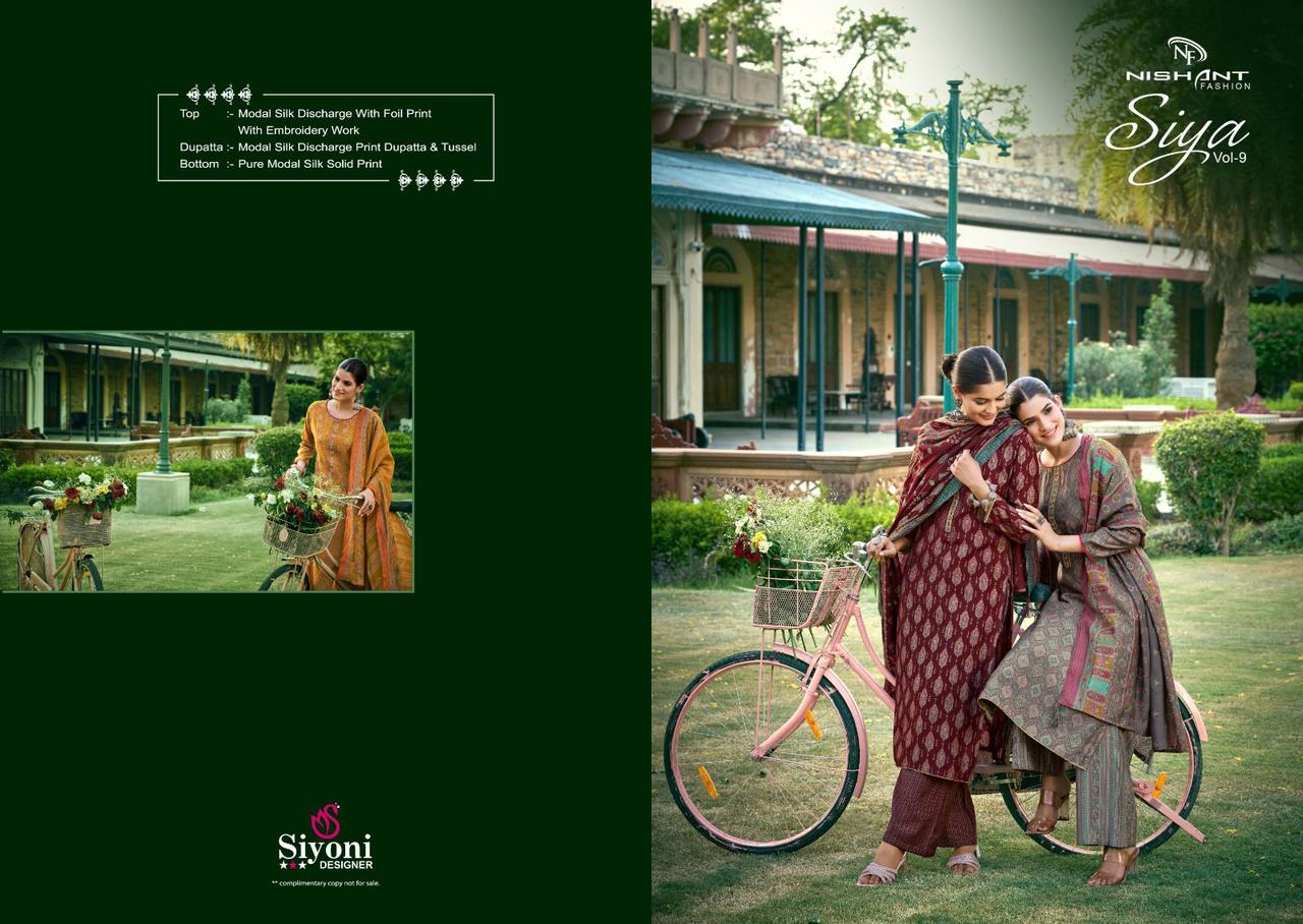 Nishant Fashion SIYA Vol-9 – Modal Silk Designer Suit