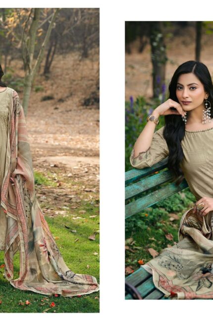 Moga Silk Embroidered Suit