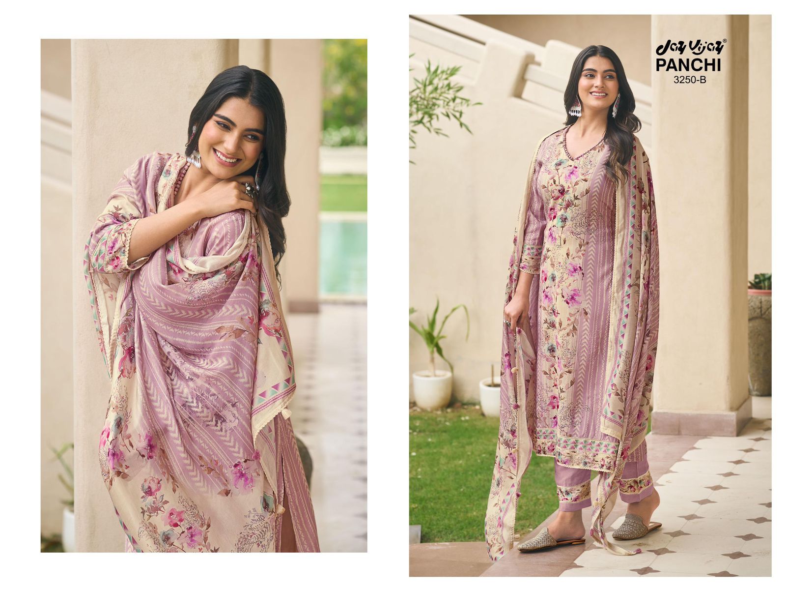 Jay Vijay Panchi- Pure Moga Silk Embroidered