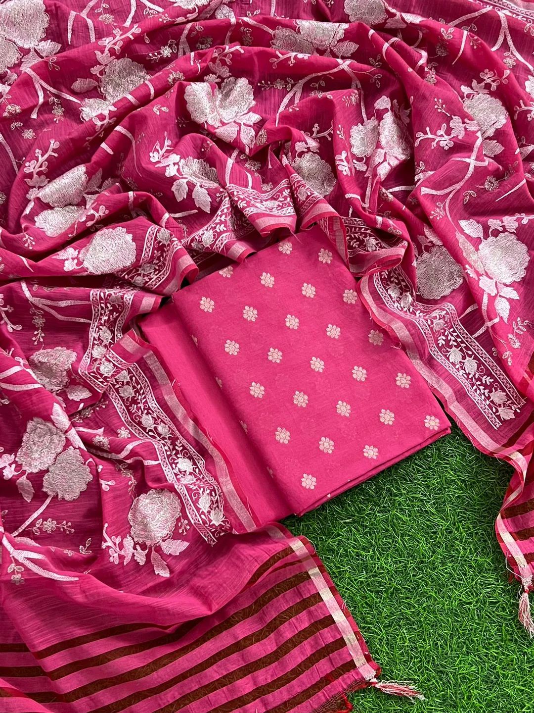 Exclusive Banarasi Chanderi Suit Set