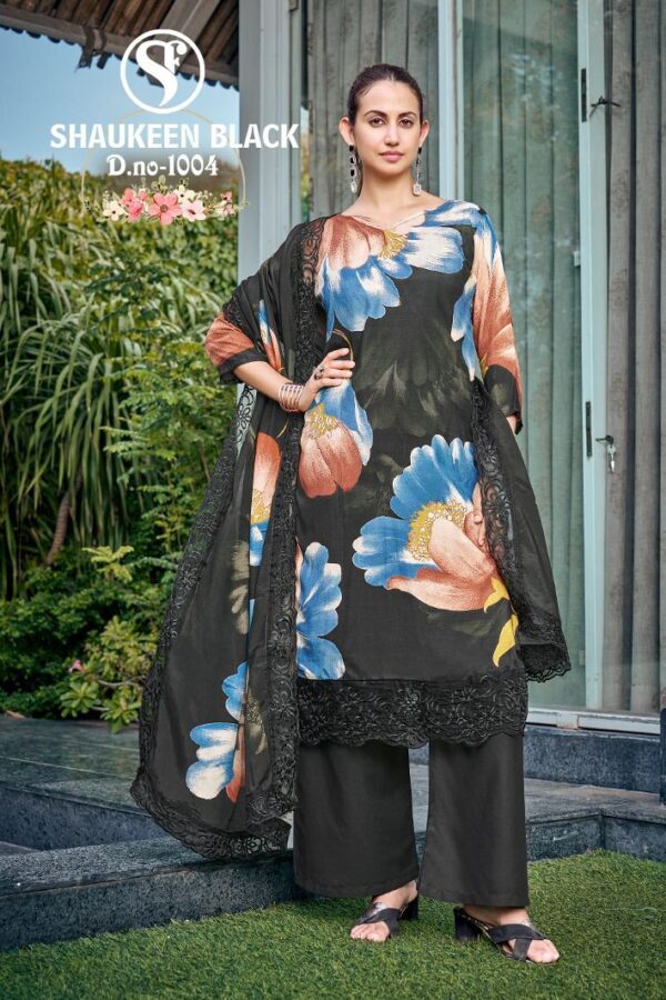 Black Muslin Suit set